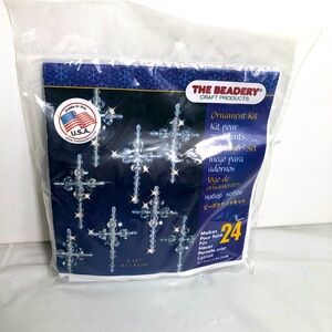 The Beadery Crystal Crosses Beaded Ornaments Kit Christmas Holiday USA 5536